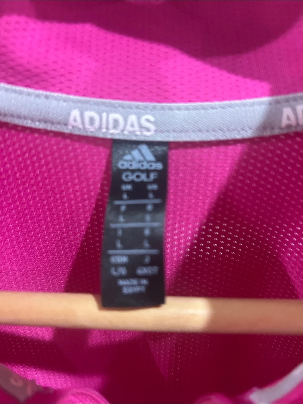 adidas Bright Pink Quarter-Zip Performance Top - Picture 2 of 3